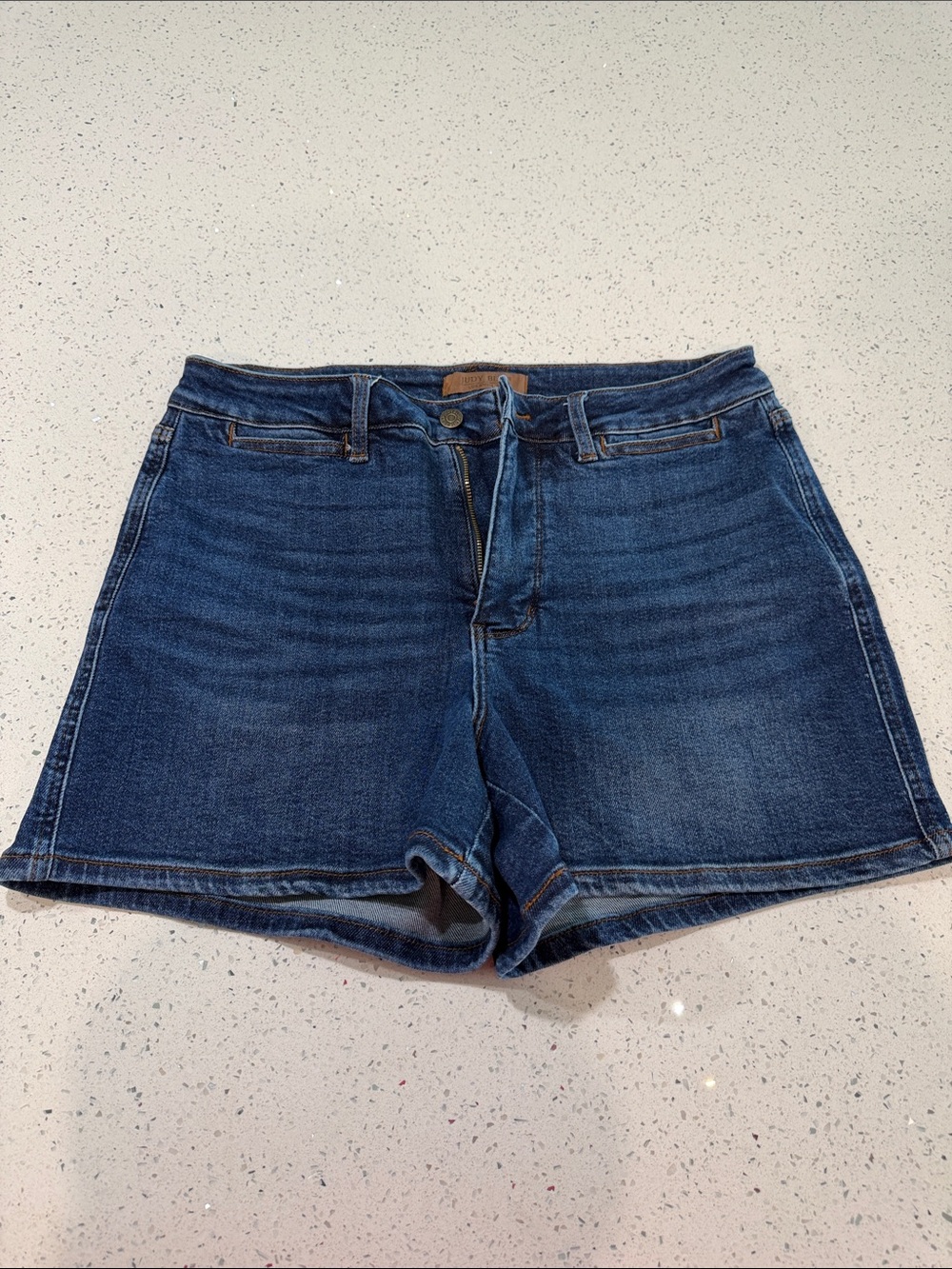 Judy Blue Medium Blue High-Rise Denim Shorts